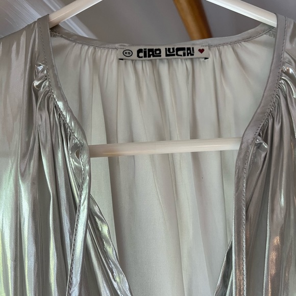 Ciao Lucia Metallic Georgina Foiled Satin Midi - Picture 5 of 10